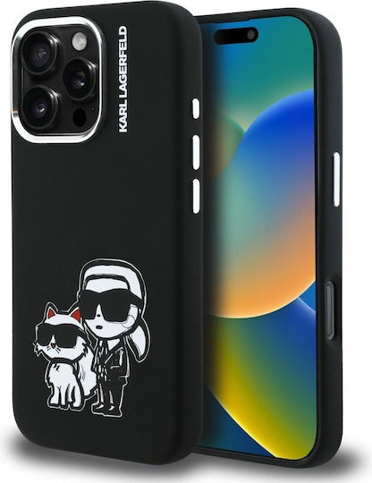 Karl Lagerfeld Karl&choupette Sketch Umschlag Rückseite Silikon / Kunststoff Schwarz (iPhone 17 Pro Max / iPhone 17 Pro / iPhone 16 Pro Max)