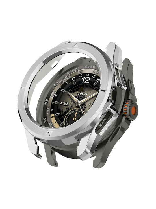 Schützende Tragbare Hülle Abdeckung Verchromung Xiaomi Watch S4 Sport Silber