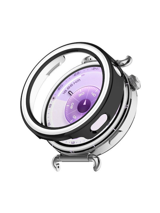 Huawei Watch GT 6 41mm Half Coverage Hollow PC Watch Protective Cover Black Ceramic White