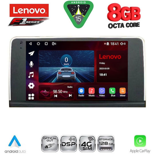Lenovo Car Audio System for BMW X5 (E70) / X6 (E71) 2006-2009 (Bluetooth/USB/WiFi/GPS/Apple-Carplay/Android-Auto) with Touch Screen 9"