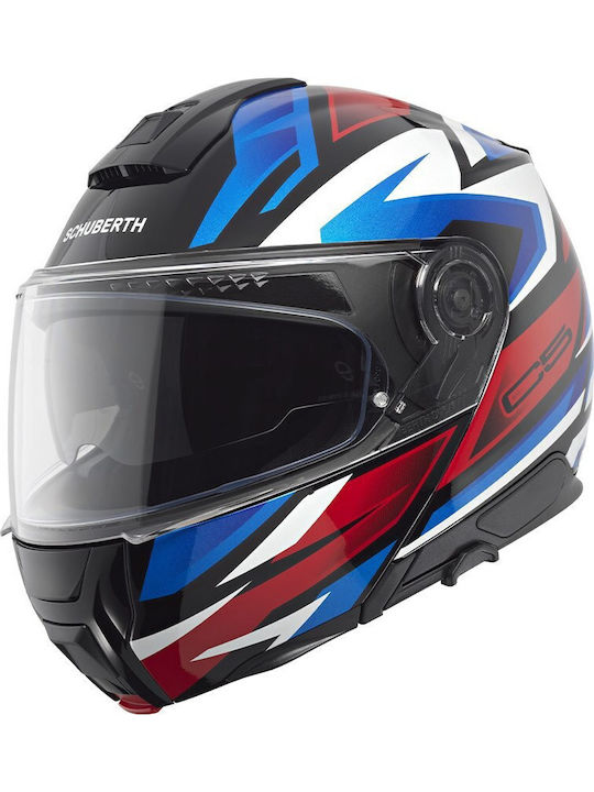 Schuberth C5 Zenith Blue Motorcycle Helmet Flip...