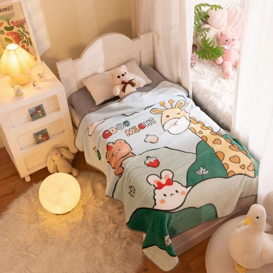 Mc Decor Decke Samt Mehrfarbig 110x140cm