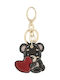 Liu-jo Bear Key Holder Women Brown Red Aa6125-e1118-08447