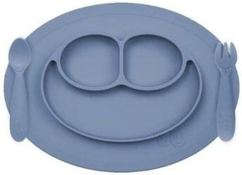 Ezpz Kinder-Essgeschirr-Set Tiny aus Silikon Blau 3Stück