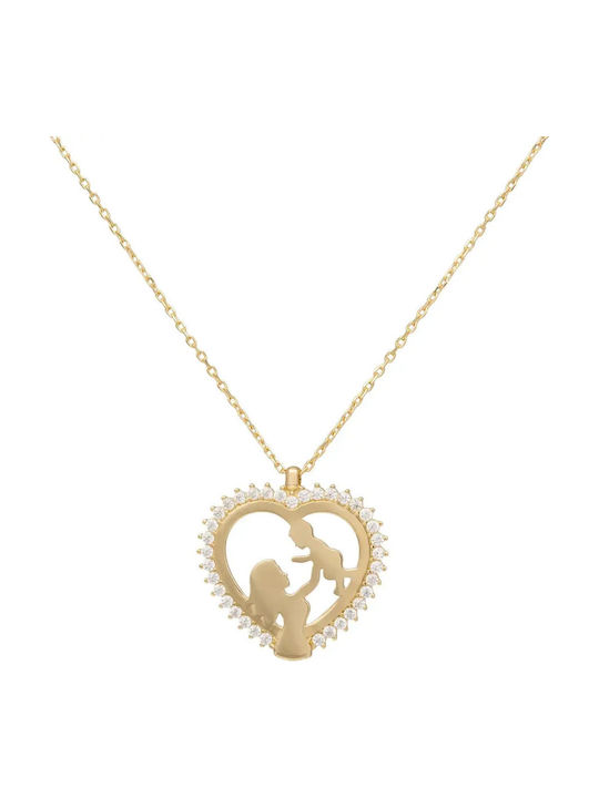 Колие Мама от Злато 14K с Циркон