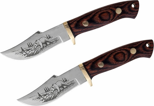 Hunting Knife Keychain Survival Black in Sheath