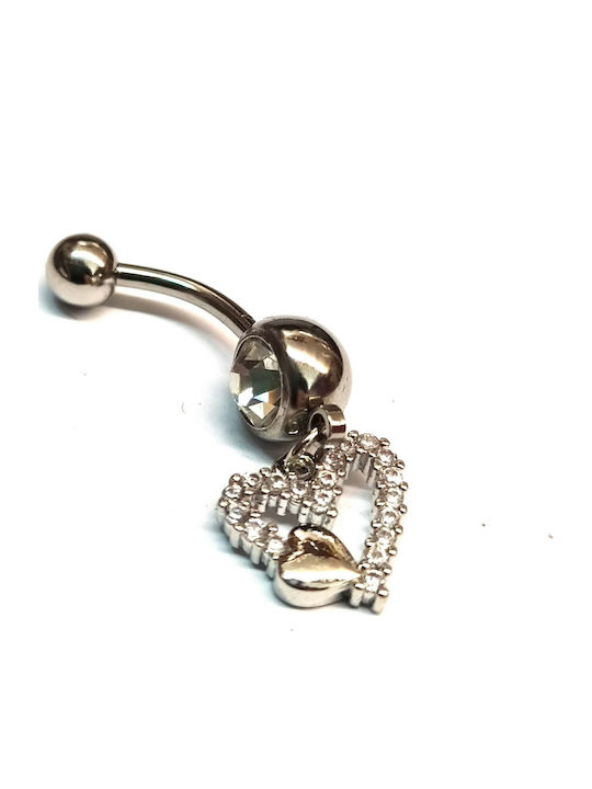 Amalfi Accessories Bauchnabel Piercing aus Stahl Silber