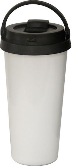 Raki Pahar Termos 500ml Alb Cu Mâner