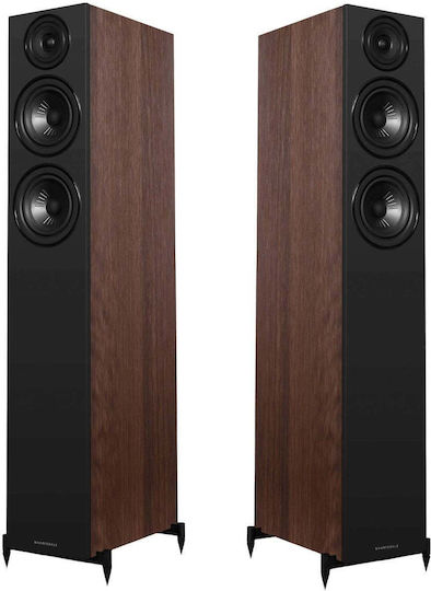Wharfedale Diamond 12.4i Ζεύγος Ηχείων Hi-Fi Δαπέδου Καρυδιά