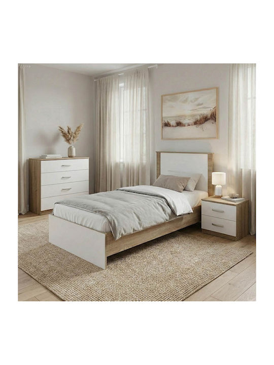 Bedroom Furniture Set Athos Sonoma Λευκό with M...