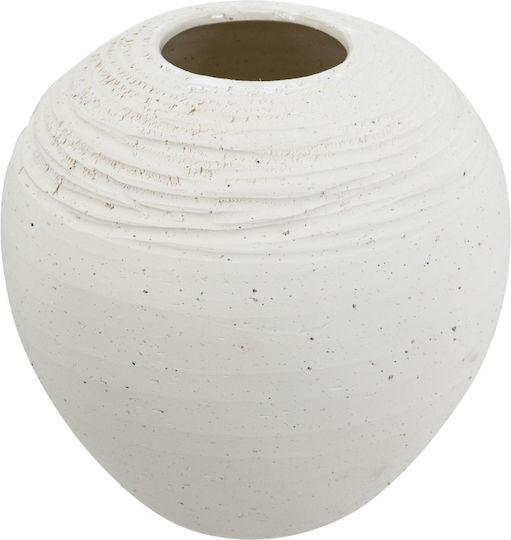 Artekko Διακοσμητικό Βάζο Κεραμικό Λευκό Φ23.2xΥ23.2cm