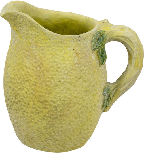 Artekko Διακοσμητικό Βάζο Τσιμεντένιο Lemon Κίτρινο Φ24.5xΥ25cm