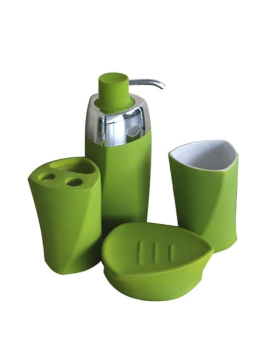 Raki Set Accesorii Pentru Baie Porțelan Verde