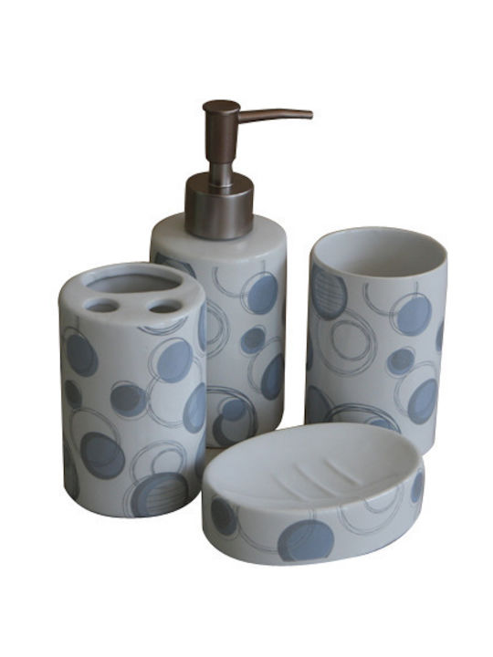 Raki Raki Badezimmerzubehör-Set Porzellan Blau