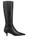 Leder Damenstiefel Schwarz