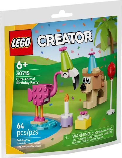 LEGO Creator Cute Animal Birthday Party for 6+ Years 64 Pieces