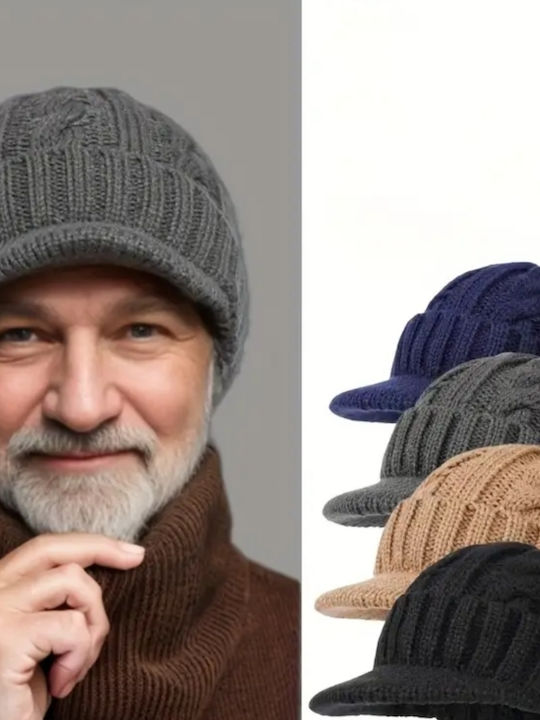 Beanie Unisex Căciulă Tricotat în culoarea Negru