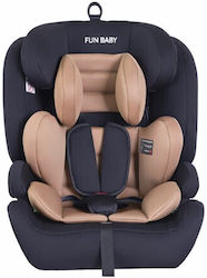 Fun Baby i-Size 9-36 kg με Isofix Μαύρο Μπεζ