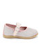 Kids Leather Ballerinas with Adjustable Metal Clasp Pink