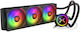 Krux HydroX 360 ARGB Water Cooling System AIO CPU with 3 120mm Fans