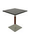Masa Pătrată Bar Din Lemn Cu Ramă Metalică Wenge 80x80x74cm