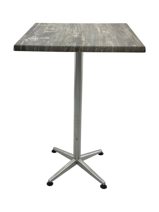Pătrat Masă Bar Classic Gray 80x80x107buc