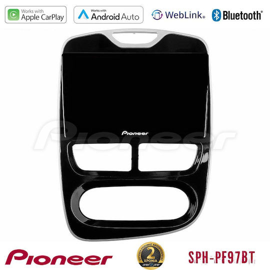 Pioneer Car Audio System for Renault Clio 2012-2016 (Bluetooth/USB/AUX/WiFi/GPS/Apple-Carplay/Android-Auto) with Touch Screen 9"