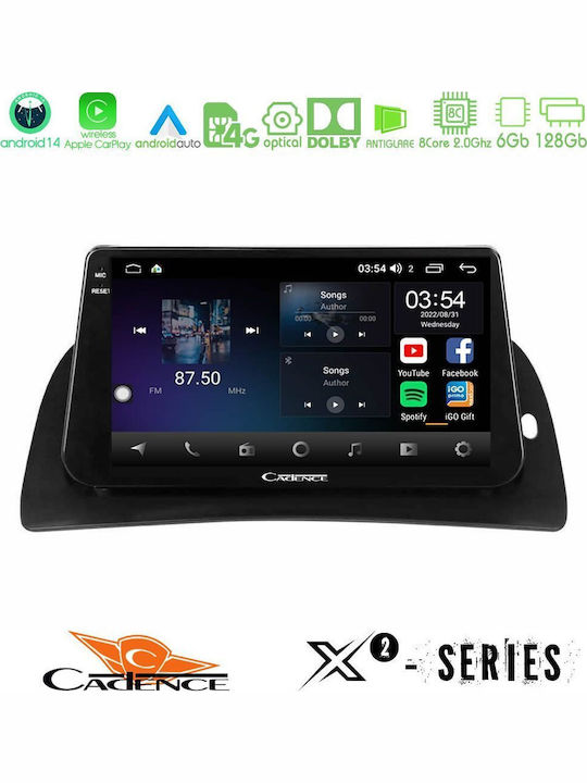 Cadence Car Audio System for Renault Kangoo BMW X2 2015-2018 (Bluetooth/USB/WiFi/GPS/Apple-Carplay/Android-Auto) with Touch Screen 9"