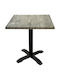 Masa Pătrată Bar Din Lemn Cu Ramă Metalică Old Pine 80x80x74cm