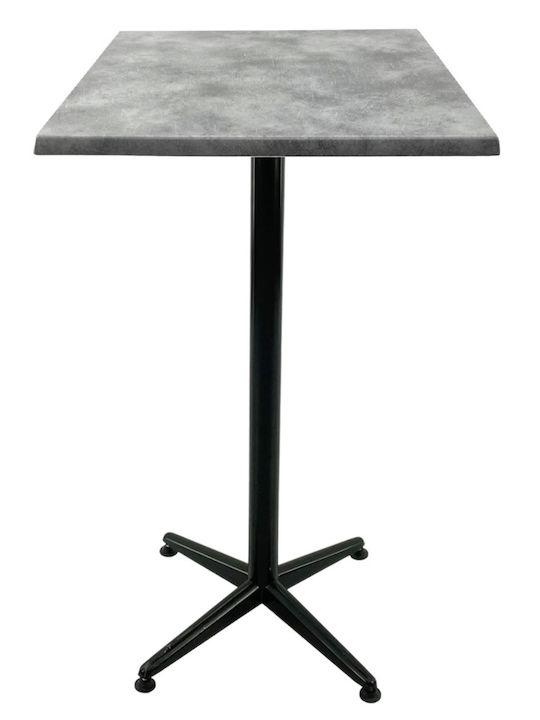 Copperfield Masă Pătrată Bar Din Lemn Cu Ramă Metalică Neagră 70x70x107cm