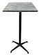 Copperfield Masă Pătrată Bar Din Lemn Cu Ramă Metalică Neagră 70x70x107cm