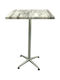 Pătrat Masă Bar White, Grey 80x80x107buc