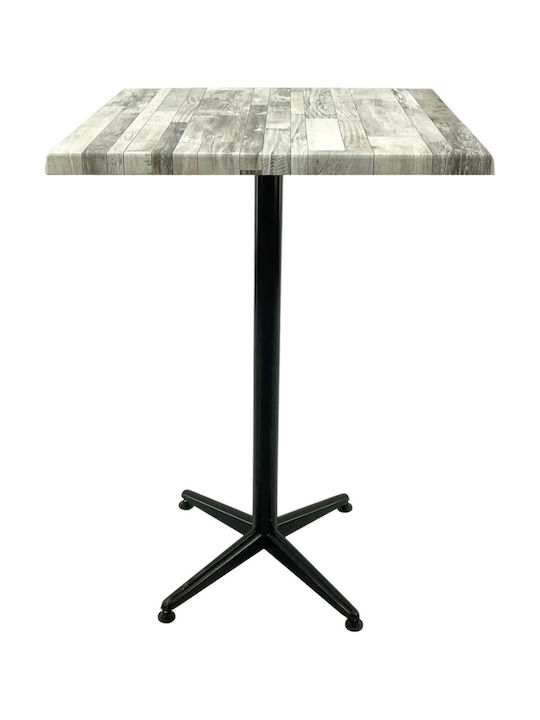 Pătrat Masă Bar White 80x80x107buc