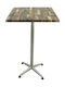 Pătrat Masă Bar Classic Grey 70x70x107buc