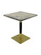 Masă Pătrată Bar Din Lemn Cu Ramă Metalică Verde 70x70x74cm