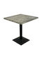 Masa Pătrată Bar Din Lemn Cu Ramă Metalică Old Pine Negru 80x80x74cm