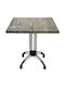 Masă Pătrată Bar Din Lemn Cu Ramă Din Aluminiu Old Pine 70x70x71cm