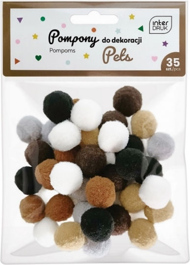 Σφουγγαρι Inderdruk 337573 Pom-pom Pets 20mm 35τεμ