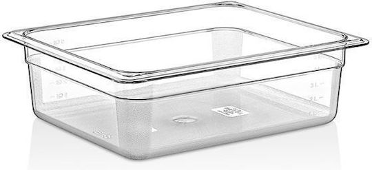 Tavă Gastronorm Policarbonat 1/2-100 325x265x100mm 5.9lt Transparentă