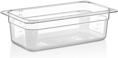 Tavă Gastronorm Policarbonat 1/3-100 325x176x100mm 3.6lt Transparentă