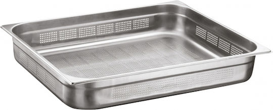 Tavă Gastronorm Perforată Din Oțel Inoxidabil Ozti 2/1 Gnp 100x650x530mm 30lt