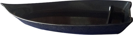 Raki Sushi Plate Boot Shape Handelsbedienbretter Melamin Schwarz