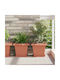 vidaXL Set 24 Kunststoff-Blumentöpfe Terrakotta Rote 33x26cm