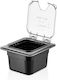 Culinaro Tacâm Transparent Capac Rabatabil Tavă Gastronorm 1/6