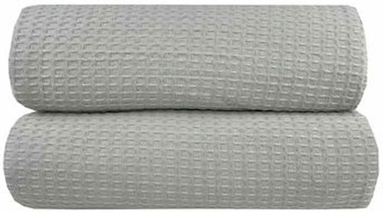 Astron Italy Κουβέρτα Ξενοδοχείου Υπέρδιπλη Γκρι 230x245cm Waffle