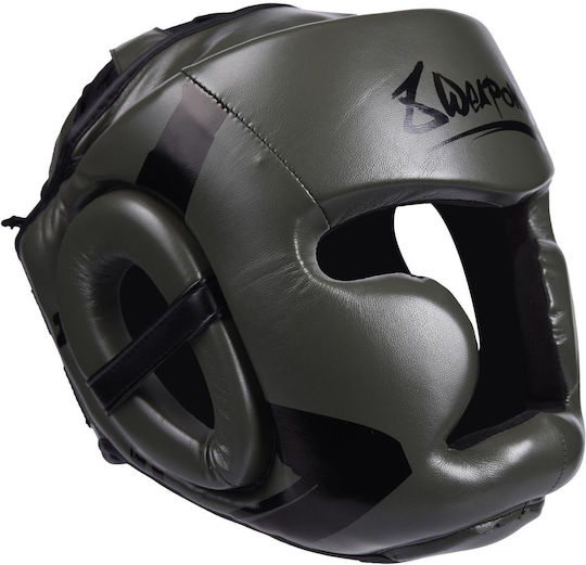 8 Weapons Adult Full Face Boxing Headgear Black