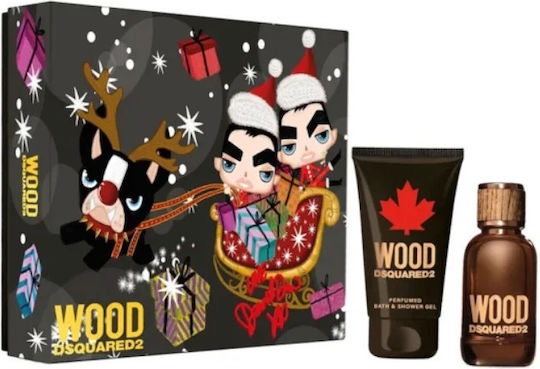 Dsquared Wood Him Gift Set Men Edt 30 Ml + 50 Ml Shower Gel