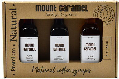 Set Siropuri Mount Caramel 3 X 100ml Turtă Dulce Caramel Sărat Vanilie