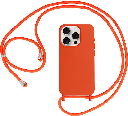 Umschlag Rückseite Silikon mit Band Mehrfarbig (iPhone 14 Pro)