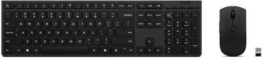 Lenovo Essential Wireless Keyboard Mouse Combo Gen2 Комплект клавиатура и мишка Български Черен